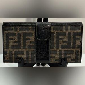 Fendi Black and Brown Women's Wallet